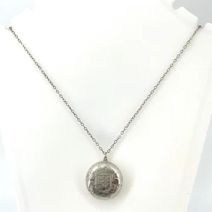 Vintage 1943 Florin Wappen Medaille Anhänger Sterling Kette Halskette Gr. 16 1/2 - Bild 1 von 8