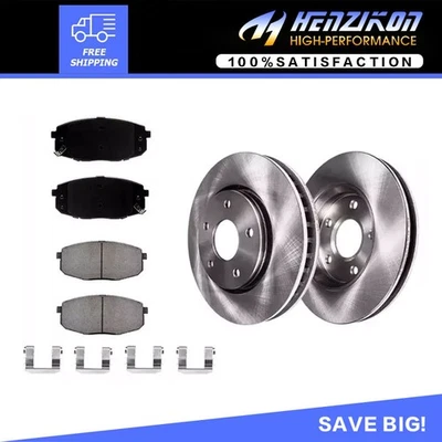 Rotores de rotor de frenos de disco delanteros y almohadilla de cerámica para Kia Soul 2014 2015 2016 - Foto 1 de 4