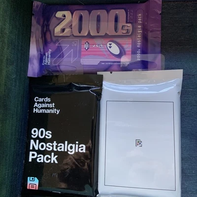 Cards Against Humanity 90s 2000s Nostalgia & Error Pack Lot – 3 Sealed Packs!  - Image 1 of 2