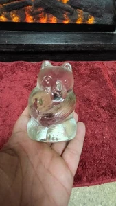 Estatuilla de oso de cristal vintage - Imagen 1 de 5