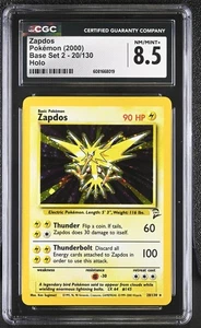 CGC 8.5 Zapdos 2000 Base Set 2 20/130 - Picture 1 of 2