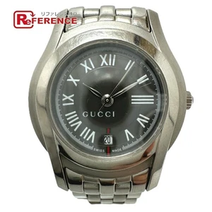 Gucci G-Class 5500L SS Quartz Date Watch Women Silver Used From Japan - Picture 1 of 14