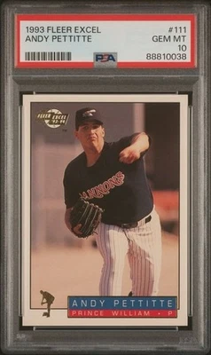 1993 Fleer Excel Andy Pettitte New York Yankees RC Rookie PSA 10 #111 MLB - Image 1 of 2