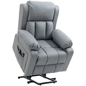 HOMCOM Power Lift Chair with Massage Remote Control Lumbar Heat 135° Recline - Picture 1 of 11