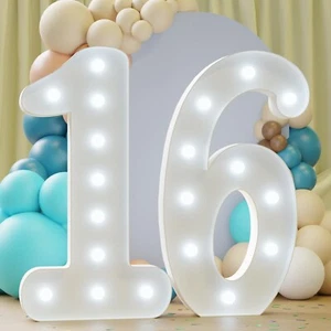 Marquee Numbers 4 Feet Tall, 4FT Large Light Up Sign for Party, Marquee Numbe... - Picture 1 of 8