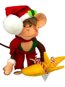 Annalee Weihnachtsaffe mit Bananensack Geschenke Weihnachten 12" Plüschpuppe neu mit Etikett - Bild 1 von 8