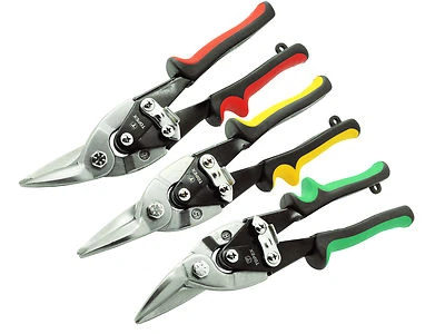 3x Blechschere Figuren Schneider Metall Schere Blech Knabber Rechts Links Gerade - Bild 1 von 4