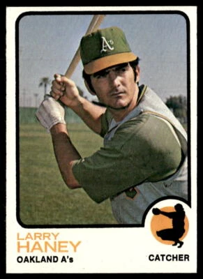 1973 Topps #563 Larry Haney BASEBALL Oakland Athletics - Image 1 of 2