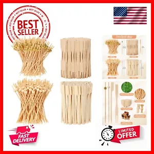 400PCS Cocktail Picks, 4.7" Eco-friendly Natural Bamboo Ball Food Picks, Fanc... - Picture 1 of 8