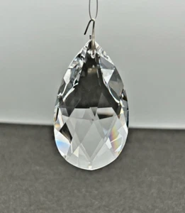 Swarovski Strass Crystal: 8721 Series "Almond" 76mm (3") 1-Hole Clear & Etched - Picture 1 of 4