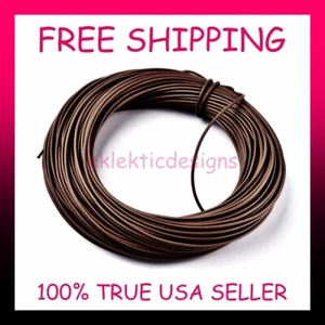 2m/2+yd 6.5ft 1.5mm Cocoa Brown Genuine Leather Jewelry Cord Beading FREE SHIP - Picture 1 of 5