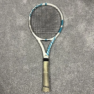 BABOLAT Drive Lite Tennis Racquet Blue White Good Condition - Picture 1 of 5