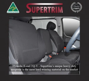 Cubo DELANTERO + Cubierta de asiento de banco para Hyundai ILoad TQ-V (08-on) neopreno impermeable - Imagen 1 de 12