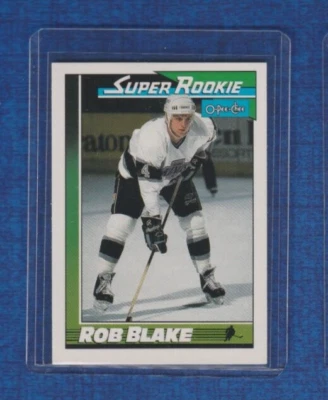 1991-92 OPC O-Pee-Chee Hockey Super Rookie # 6 Rob Blake - Image 1 of 2