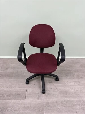 Boss Burgundy Deluxe Posture Chair W/ Loop Arms - Image 1 of 4