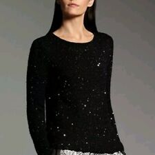 Narciso Rodriguez Design Nation Women’s Size Small Crewneck Sweater Black Sequin