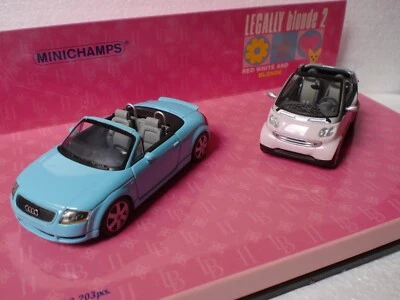 MINICHAMPS 1/43 - SET LEGALLY BLONDE 2 AUDI TT CABRIO + SMART CABRIO 402 173900 - Immagine 1 di 2