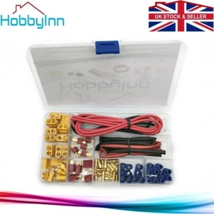 RC Battery Connector Kit XT60 XT30 T-Plug EC3 14AWG Wire Heat shrink Tube Lipo - Picture 1 of 7