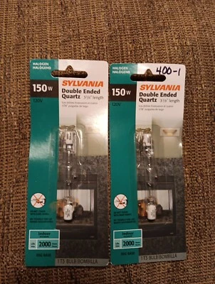2 SYLVANIA 150T3Q/CL/RP 120V 150W DOUBLE ENDED QUARTZ Short 3-1/8"  Bulbs - Image 1 of 4