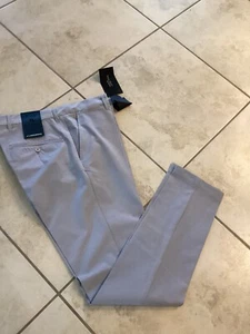J. Lindeberg Ellott Micro Stretch Performance Pants 33/32 Light Grey Melange NWT - Picture 1 of 7