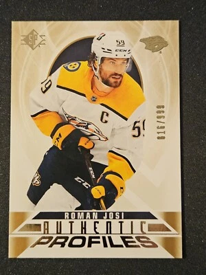 20-21 SP Roman Josi Gold Authentic Profiles #/999 🚨🚨🚨 Nashville Predators  - Image 1 of 2