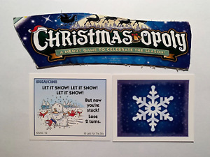 Monopoly Christmas LET IT SNOW LET T SNOW  Holiday Cheer Card GAME REPLACEMENT