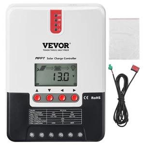 VEVOR MPPT Solar Charge Controller 20 Amp 12V / 24V Auto Solar Panel Controller - Picture 1 of 12