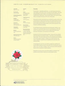 #1827 [$1.15] Global Forever Poinsietta #5311 Souvenir Page - Picture 1 of 1