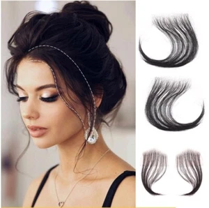 Seamless Pu Thin Edge 100% Human Hair Forehead Hairline Replacement Reusable - Bild 1 von 19