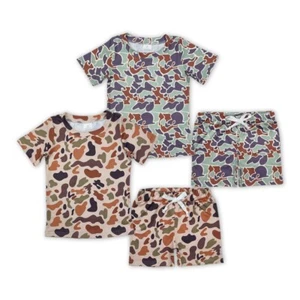 Pantalones Cortos Camuflados Temporada de Caza Verano Niños Boutique Conjunto - Imagen 1 de 5