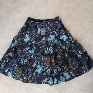 J. Jill Womens Silk Blend A-Line Skirt Sz 2 Petite Lined Floral Side Zip NEW - Picture 1 of 4