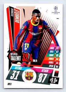 2020-21 Topps UEFA Champions League Match Attax Extra SPE Ousmane Dembele - Picture 1 of 4