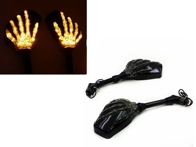 Espejo retrovisor LED integrado con calavera para Ducati Kawasaki BMW KLX VN Foto 1 de 4