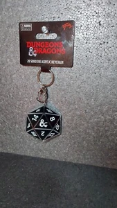 Dungeons and Dragons 20 Sided Die Acrylic Wizards Just Funky Keychain Brand New - Picture 1 of 6