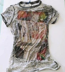 Jimi Hendrix Authentic Graphic Divided by H&M T Shirt Womens Semi See Through S - Picture 1 of 9
