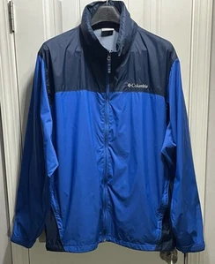 Vintage Colombia Windbreaker Jacke mit Kapuze Herren Gr. XL blau Sportbekleidung Taschen - Bild 1 von 20