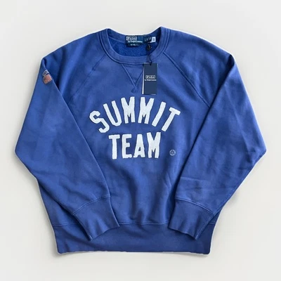 NUEVO CON ETIQUETAS Polo Ralph Lauren Vintage Fit Cuello Redondo Summit Team Gráfico Sudadera Talla L Foto 1 de 4