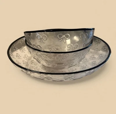 Anthropologie Dupe Cuencos Negros y Flauta Cristal Vasos 5 Piezas | Raro | NUEVO Foto 1 de 4