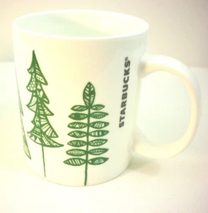 Starbucks Coffee Mug Cup Trees 2015 Christmas Holiday artsy design 12 oz - Picture 1 of 4