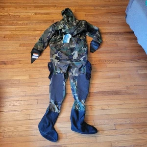 DUI AAOPS TYPE 4 AIR AMPHIBIOUS OPERATIONS SUIT DRYSUIT WOODLAND CAMO - Medium - Picture 1 of 9