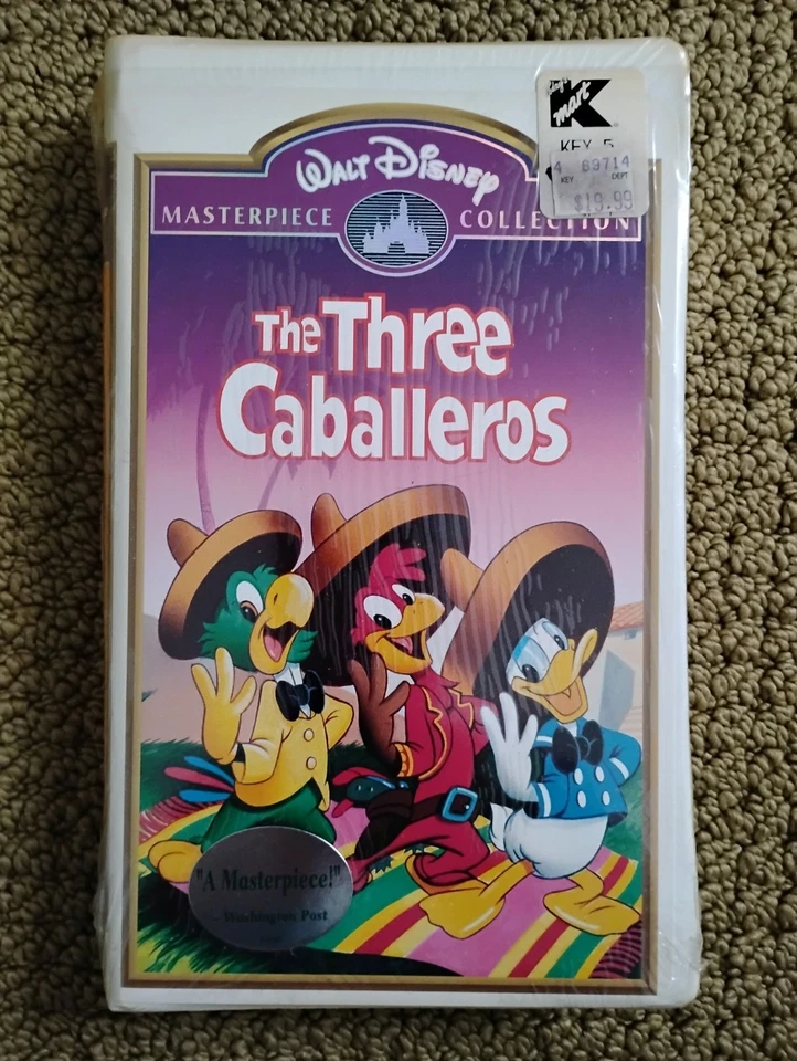 Walt Disney Masterpiece Collection - The Three Caballeros (VHS, 1997) Clamshell - Image 1 of 1