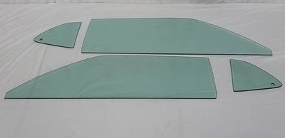 1969 Ford Mustang Fastback Glass Door Glue In Quarter Set Green Tint 69 Jan-Oct - Imagem 1 de 4