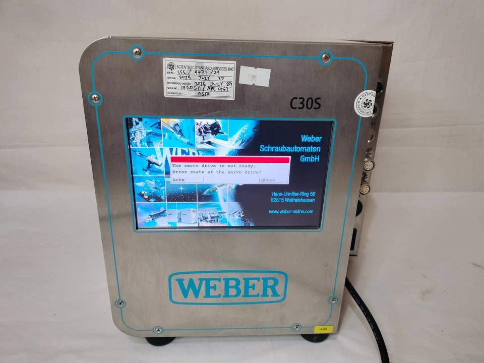 Weber C30S C30S3M-V3-230-ESD-PB 1150927/SN1503017 Controller Made in Germany - Image 1 of 4