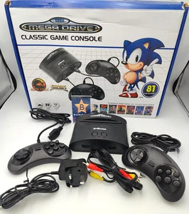 Console Atgames Sega Mega Drive Mini Classic Boxata 81 Giochi - Ottime Condizioni - Foto 1 di 24