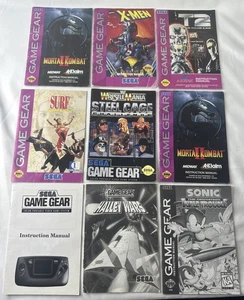 Sega Game Gear Manual LOT Sonic + Mortal Kombat + Halley Wars + System + More - Picture 1 of 11