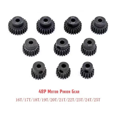 48P Motor Pinion Gear for SCX10 (3.175mm Bore) - 16T/17T/18T/19T/20T/21T/22T/23T - Image 1 of 4