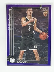 2025-26 Topps Basketball #208 Egor Demin RC Purple /250 SP B - Bild 1 von 2