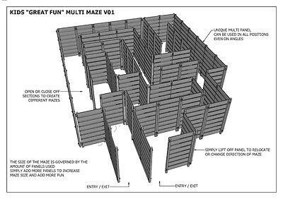 WOODEN MAZE - MULTI POSITION MAZE - Build With Your Kids (BUILDING PLANS ONLY) - Image 1 of 4