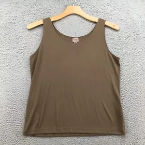 Canotta Easywear By Chicos Basic donna 3 tortora maglia aderente elasticizzata scollo a scoop - Foto 1 di 17
