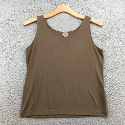 Camiseta sin mangas básica Easywear By Chicos para mujer 3 topo tejido ajustado elástico cuello redondo Foto 1 de 4